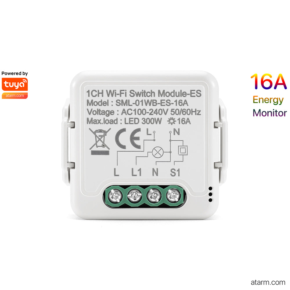 SML-01WB-ES-16A 1CH Wi-Fi Switch Module - Energy Monitor