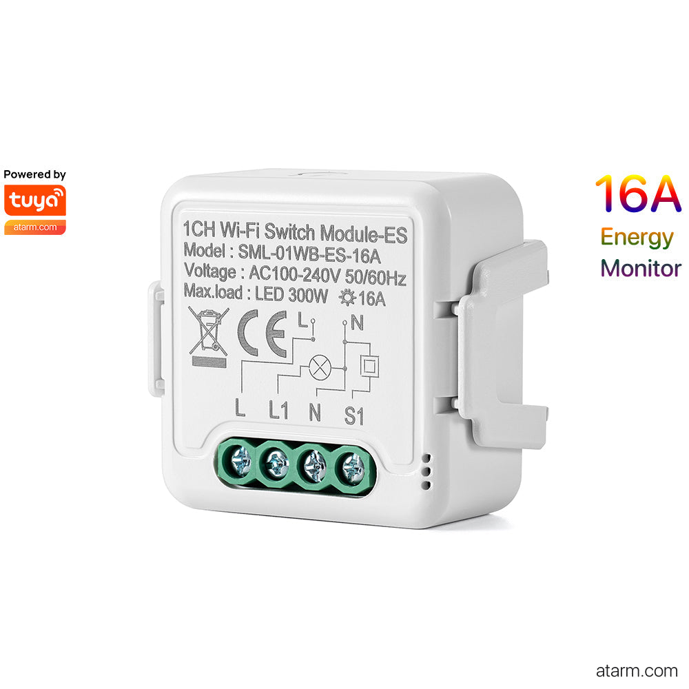SML-01WB-ES-16A 1CH Wi-Fi Switch Module - Energy Monitor