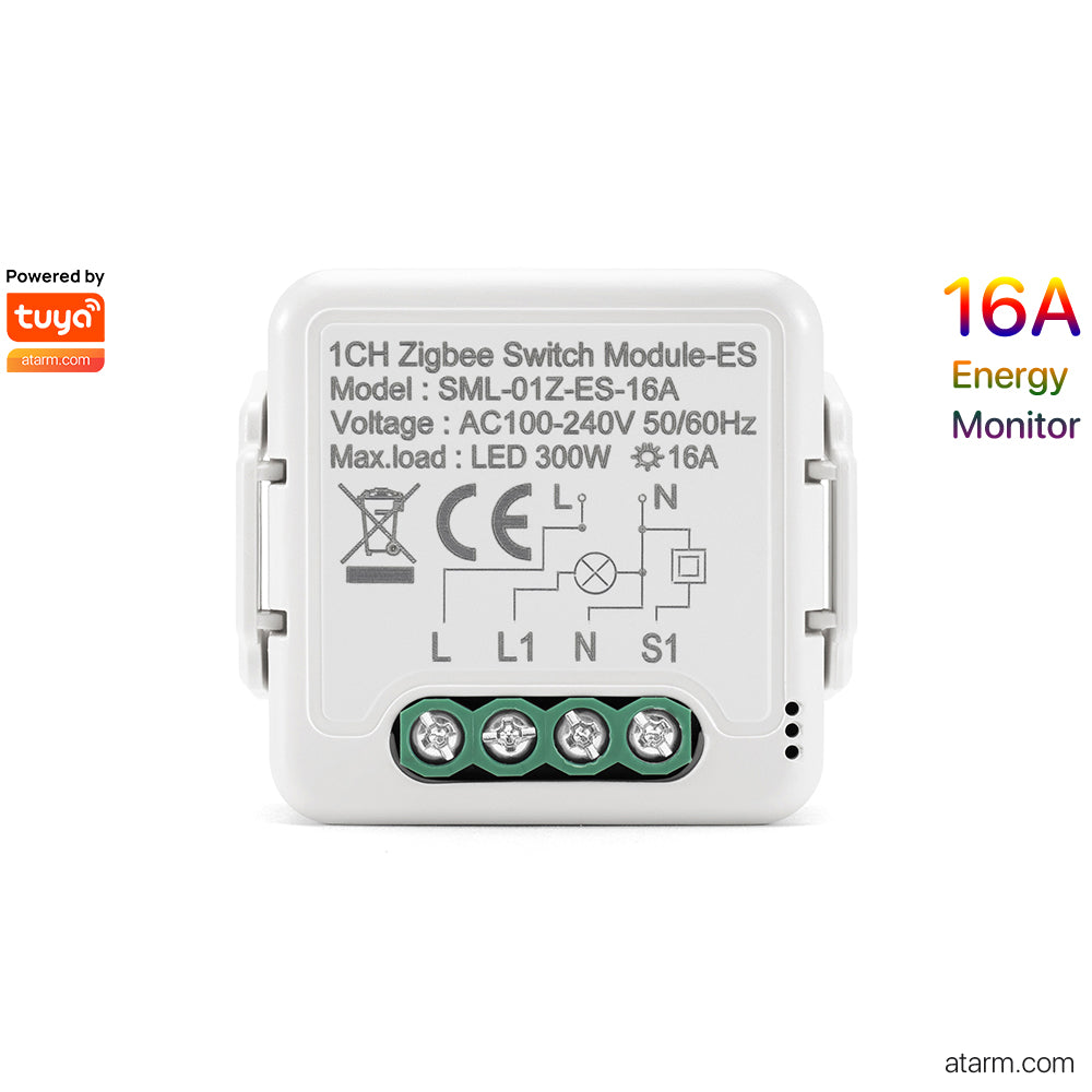 SML-01Z-ES-16A 1CH Zigbee 16A Switch Module - Energy Monitor