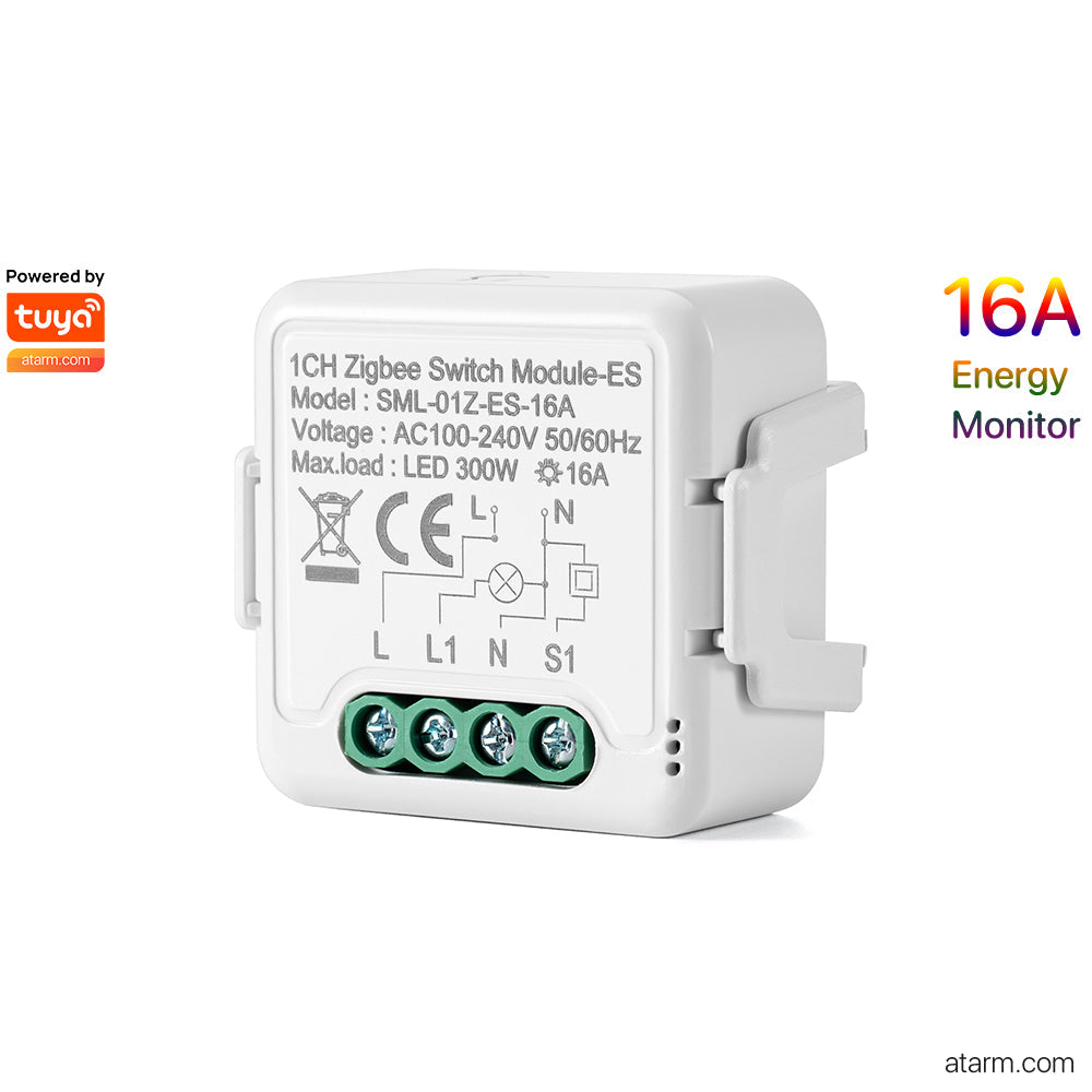 SML-01Z-ES-16A 1CH Zigbee 16A Switch Module - Energy Monitor