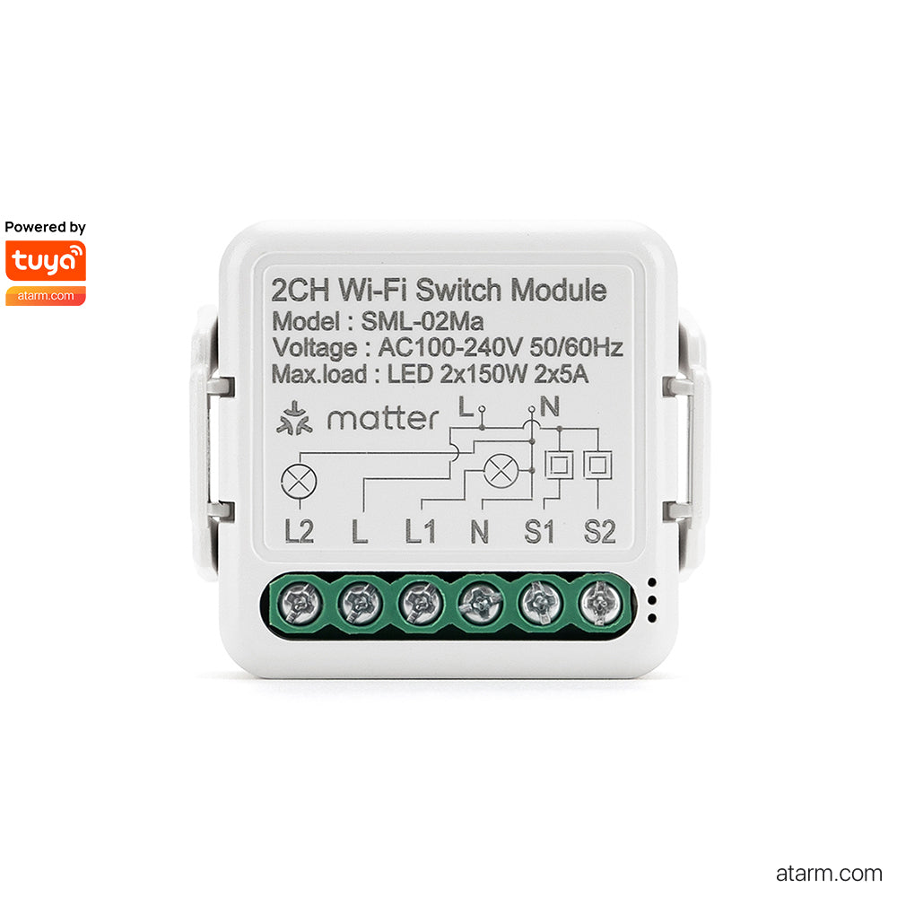 SML-02Ma 2CH Wi-Fi Matter Switch Module